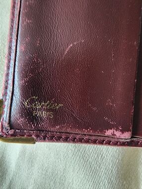 Cartier Paris Burgundy Leather Wallet And Card Holder Mens Or Womens